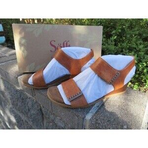 NWT Womens Brown Luggage Sofft Verdi II Sandals, 11